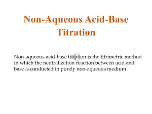 Week 7 Non Aqeous Acid Base Titration 