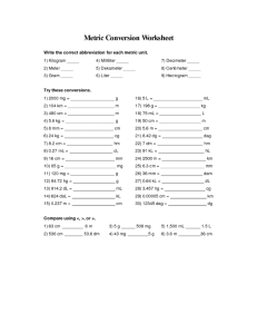 metric conversion