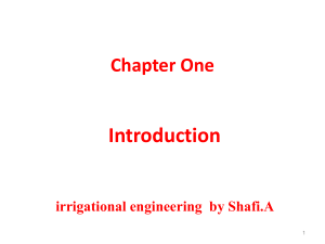 irrigation chapters