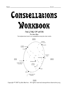 Constellations Workbook stars of winter