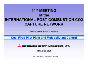 11th IPCCC Network Coal Fired Pilot Plant and Multipollutant Control (2008) 