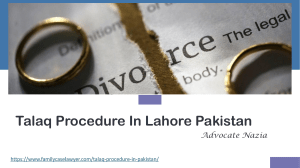 Learn Lawful Procedure Of Talaq In Pakistan