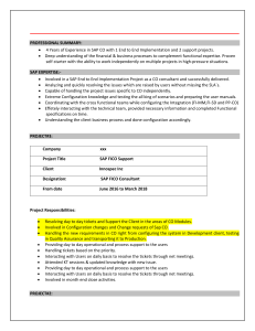 SAP CO Sample Resume