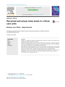 Perceived and actual noise levels in critical care units