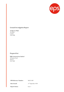 Ground Investigation Report: Wembley Site Analysis