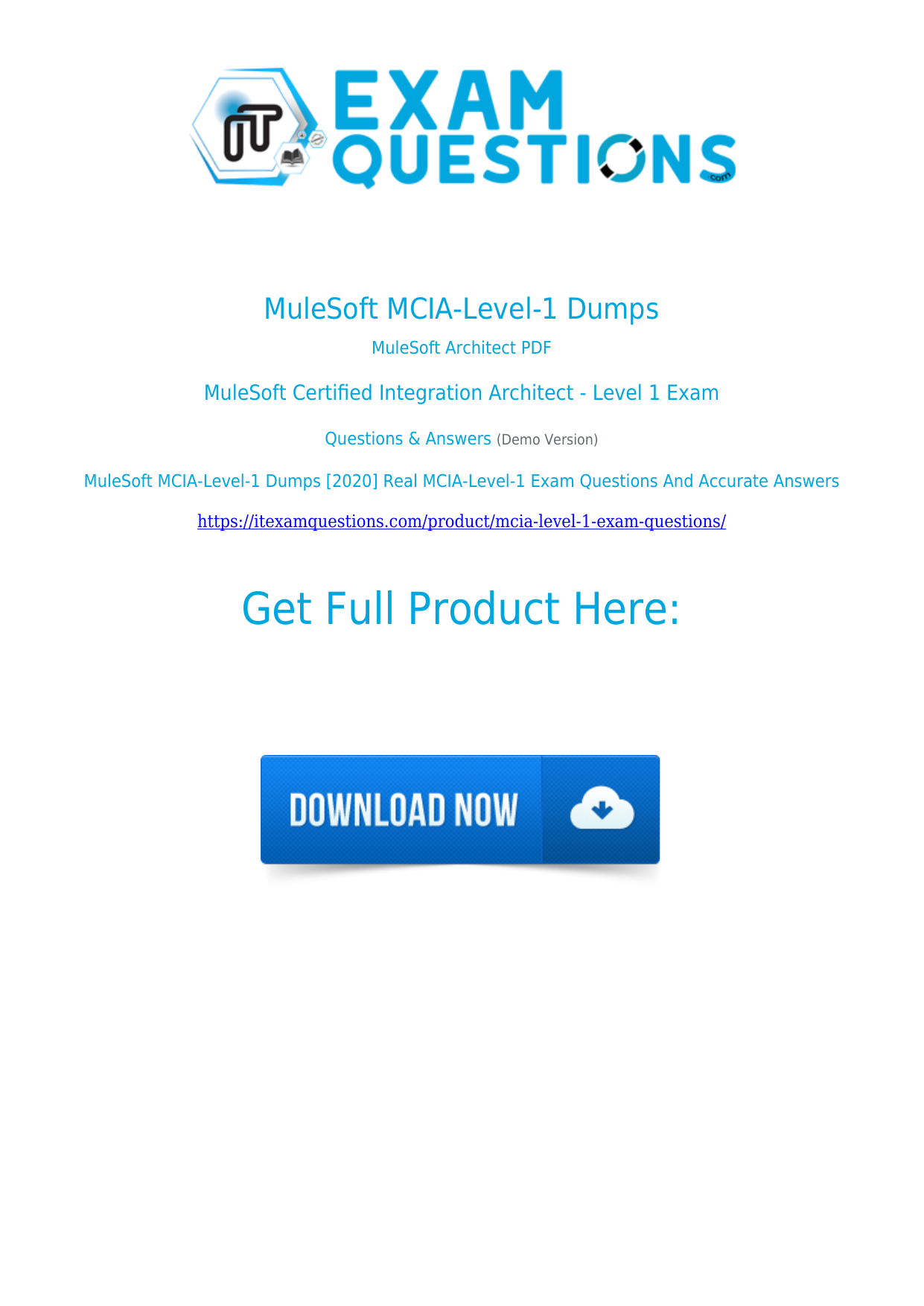 MuleSoft MCIA-Level-1 Exam Dumps [2020] New Questiosn PDF