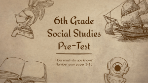 8 12 20  6th Grade Social Studies Pre-Test 