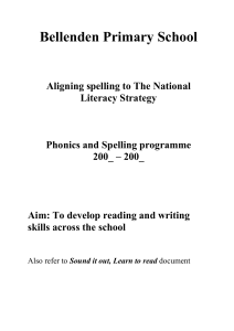 phonics and spelling programme
