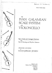 Escalas de cello Ivan Galamian