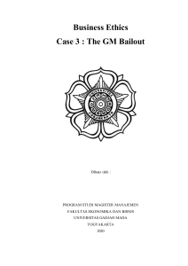 Case 3. The GM Bailout