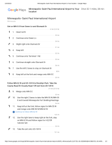 Minneapolis−Saint Paul International Airport to Your location - Google Maps