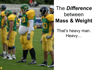 mass v weight