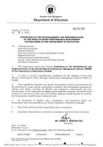Deped Order for RPMS