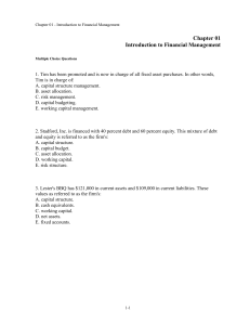 Chap001 Test Bank Corporate finance essentials 7th
