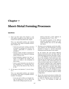 Sheet-Metal Forming: Questions & Answers