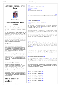 Basic HTML Sample Page