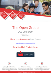 Valid [2020 New]The Open Group OG0-092 Exam Dumps PDF