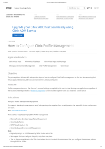 How to Configure Citrix Profile Management