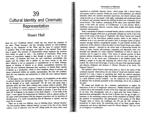 Cultural Identity and Cinematic Representation by Stuart Hall