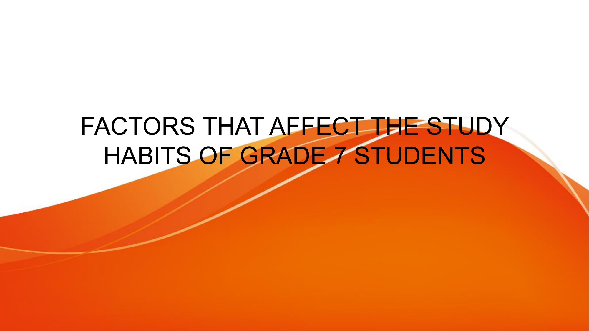 factors affecting study habits of students thesis pdf