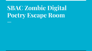 Zombie! Poetry Digital Escape Room