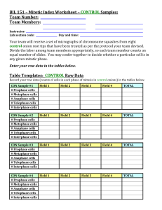 151F20 ONLINE mitotic index worksheet CONTROL
