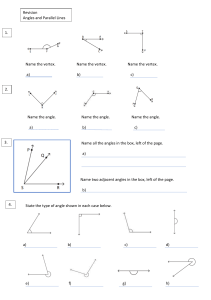 Angles & Parallel Yr 7 Revision