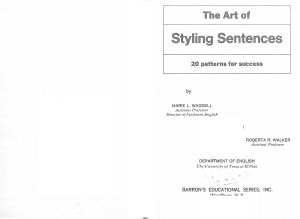 K.D. Sullivan, Ann Longknfe - The Art of Styling Sentences-Barron's Educational Series (2002)