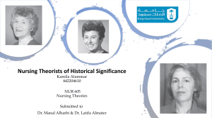 Nursing Theorists of Historical Significance