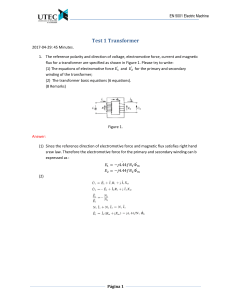 Test 1 Transformer-Final for saturday session-Answer