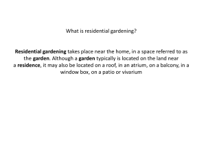 What is residential gardening