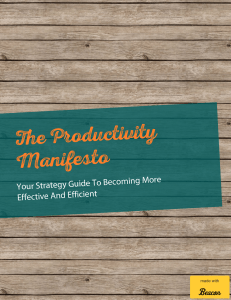 Productivity Manifesto