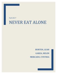 never eat alone 