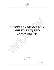 Huong dan su dung Canon EOS 7D