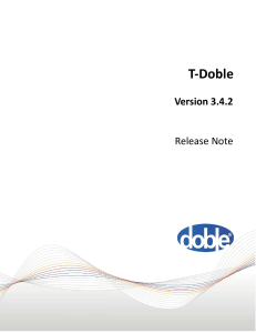 T-Doble 3.4.2 Release Note