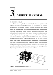Bab 3 Struktur Kristal 31 3 STRUKTUR KRI