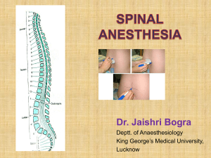 Spinal Anaesthesia
