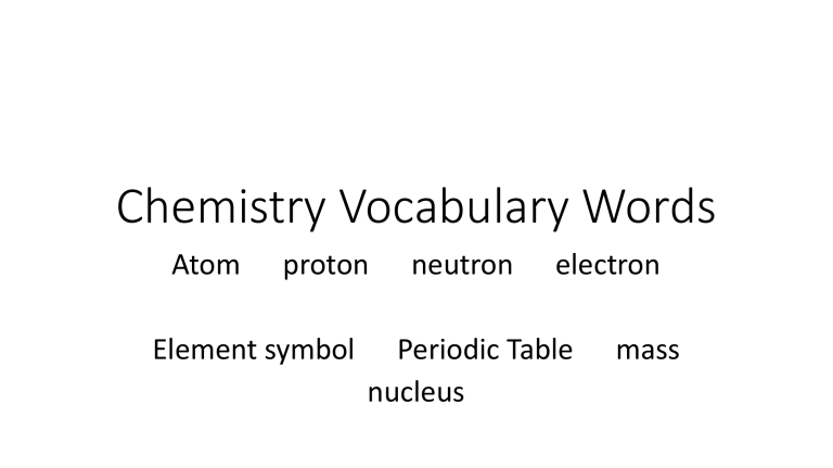 chemistry-vocabulary-words