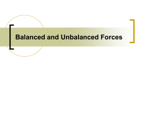 Balanced and Unbalanced Forces