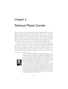 Famous Plane Curves