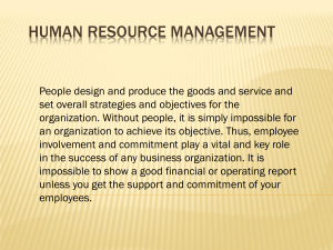 Human Resource Management-CHAPTER 1 quiz wednesday