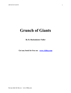 Fuller, R Buckminster - Grunch Of Giants