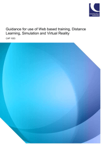 CAP1933 Distance Learning & Virtual Reality Guidance