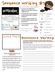 sentence writing #7--Routine practice for the 6th grade ELA classroom