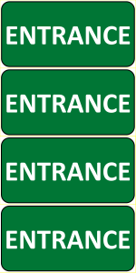 entrance 1 ft by 2 ft 1 pc