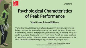 CHAP 9 Psychological Characteristics of Peak Performance