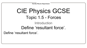 Flashcards - Topic 1.5 Forces - CIE Physics IGCSE