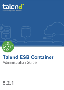 Talend ESB Container AG 5.2.1 EN