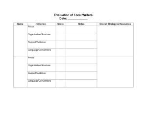 Evaluation of Focal Writers