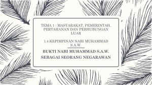 BUKTI NABI MUHAMMAD SEORANG NEGARAWAN